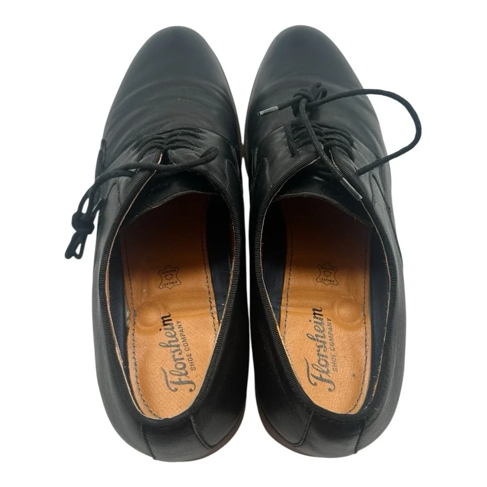 Florsheim Blaze Oxford Dress Shoes Men Sz 12 D Black Leather 14198-001 Plain Toe